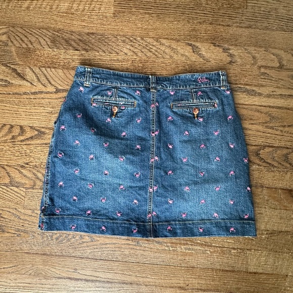 Lilly Pulitzer Denim Skirt Pink Whales Women’s Size 12 Beach Swim Resort - Picture 7 of 9